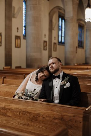 Catholic wedding portrait