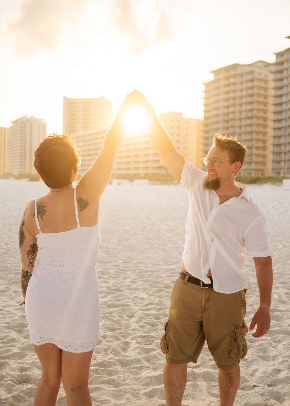Couple photos at Navarre Beach