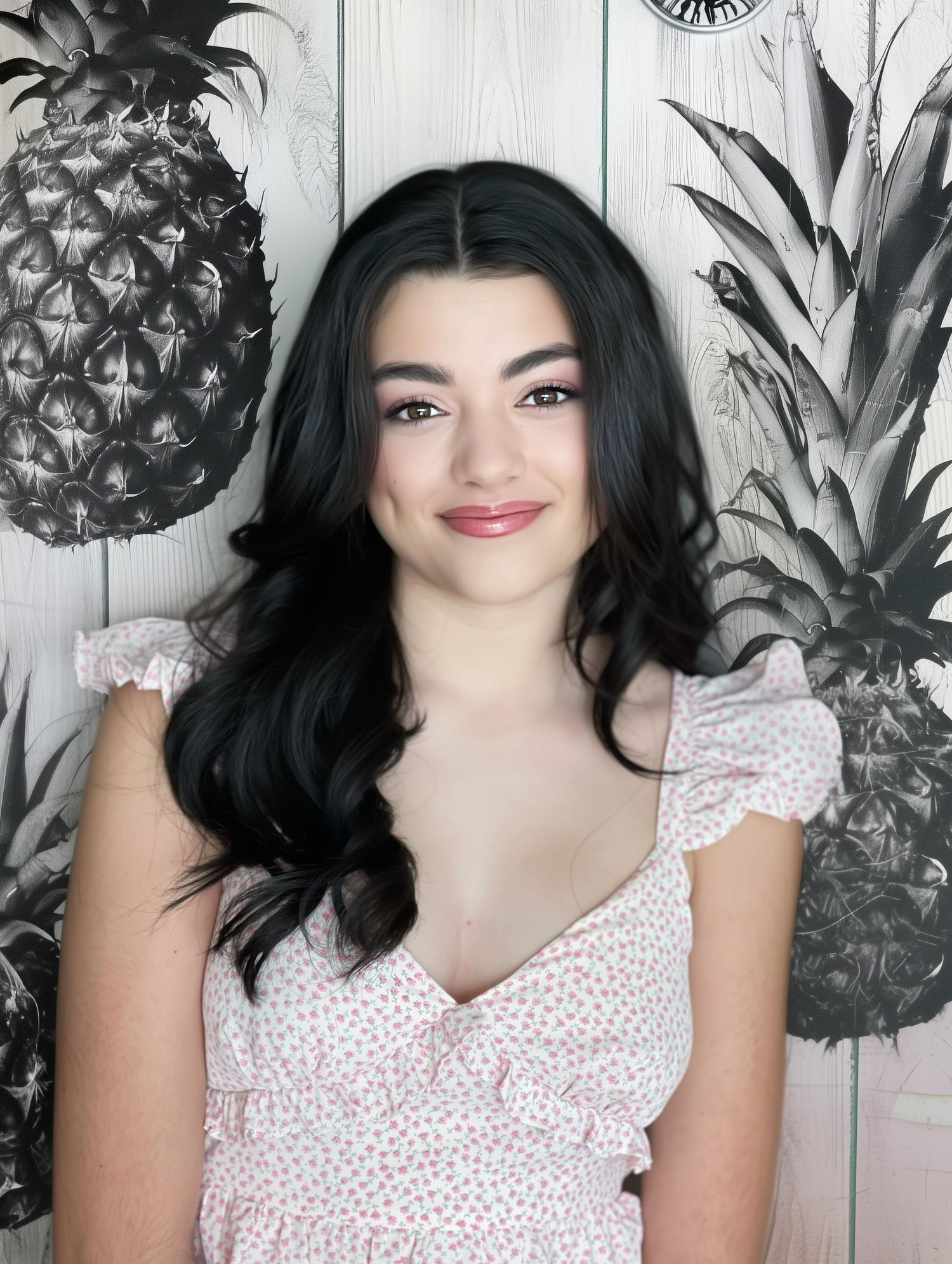 Creative senior portrait in studio at Mango Lime Studios in Hawaii