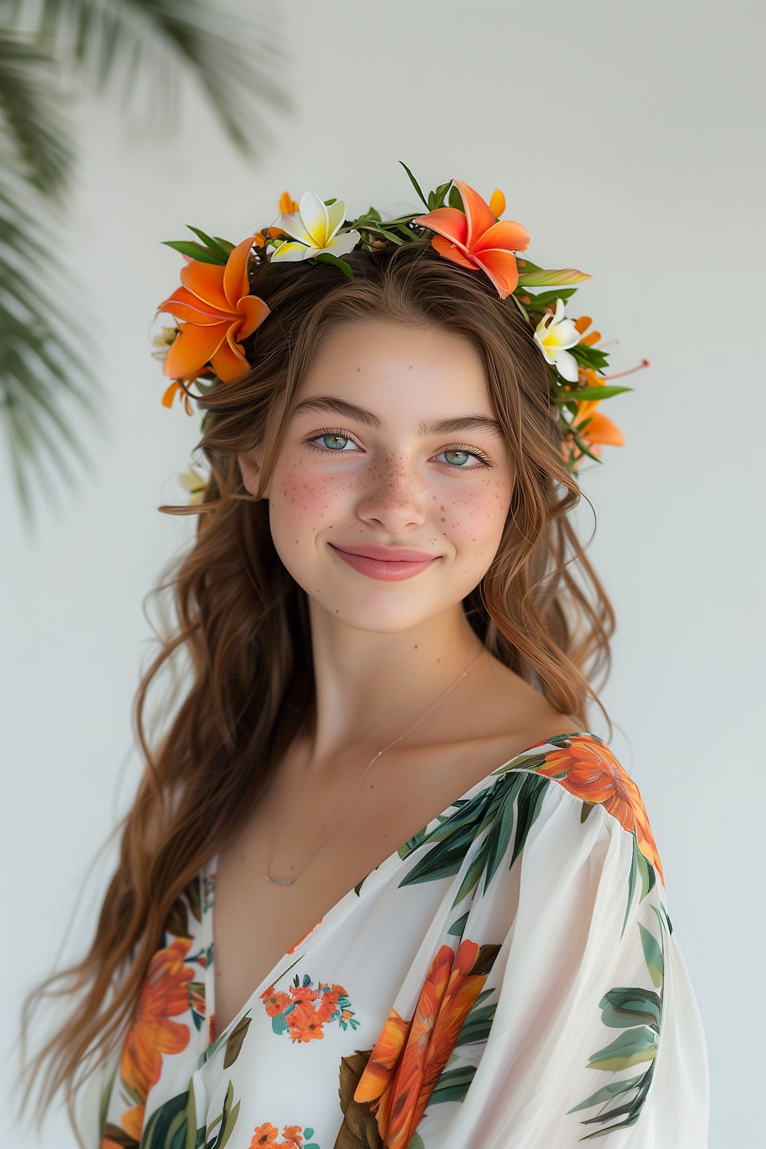 creative studio portrait of senior student