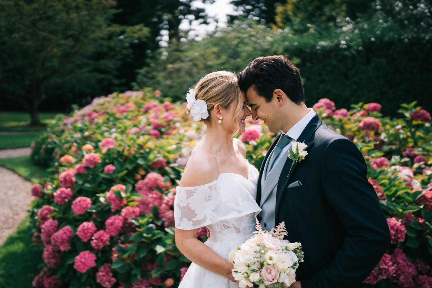A couple having fun at Bromwich Park Farm wedding venue