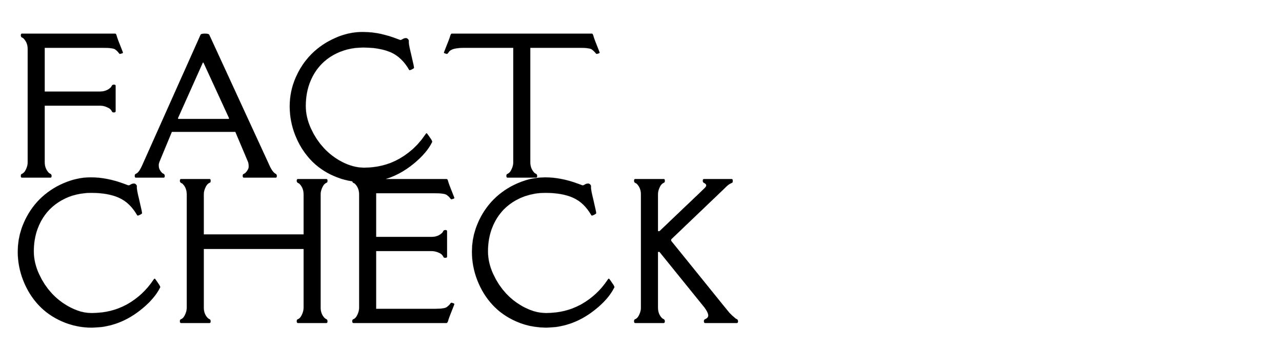 Black text reading 'FACT CHECK' in bold typography against white background.