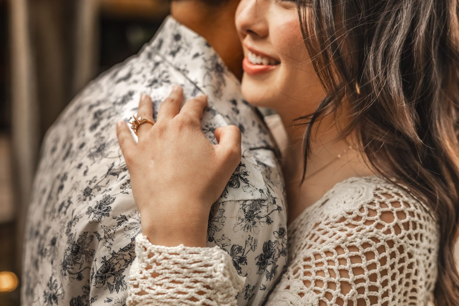 Engagement Photography Session close up of bride-to-be