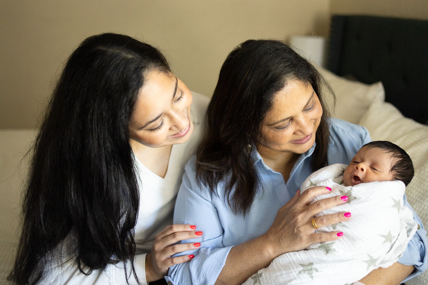 Lifestyle family photos by Cindy Tucey Photography at in-home newborn session in San Jose
