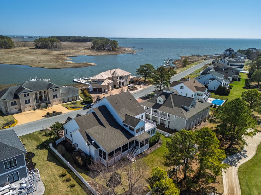 aerial view of rehoboth bay