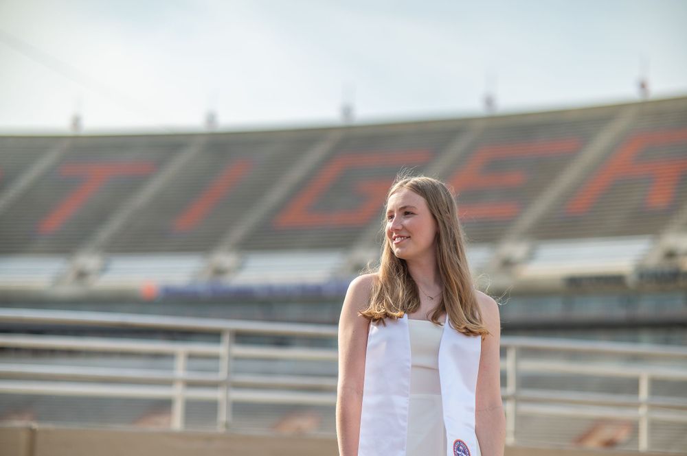 Clemson Graduate at memorial stadium, Clemson South Carolina.