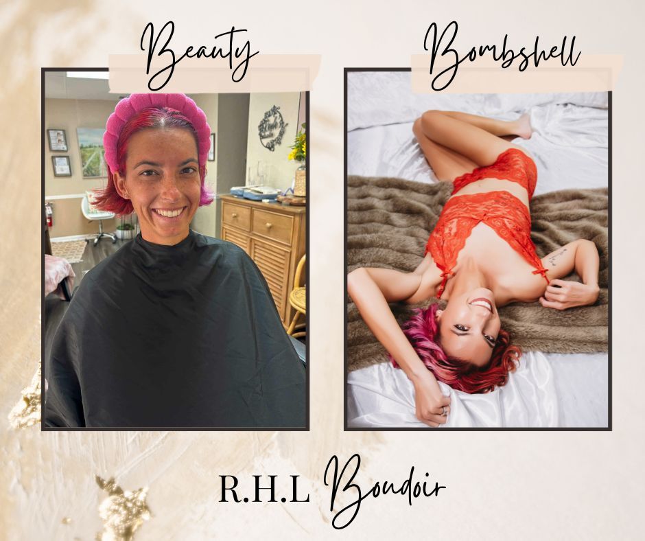 Glam Boudoir Transformation with Hair and Makeup | North Port, FL Photographer