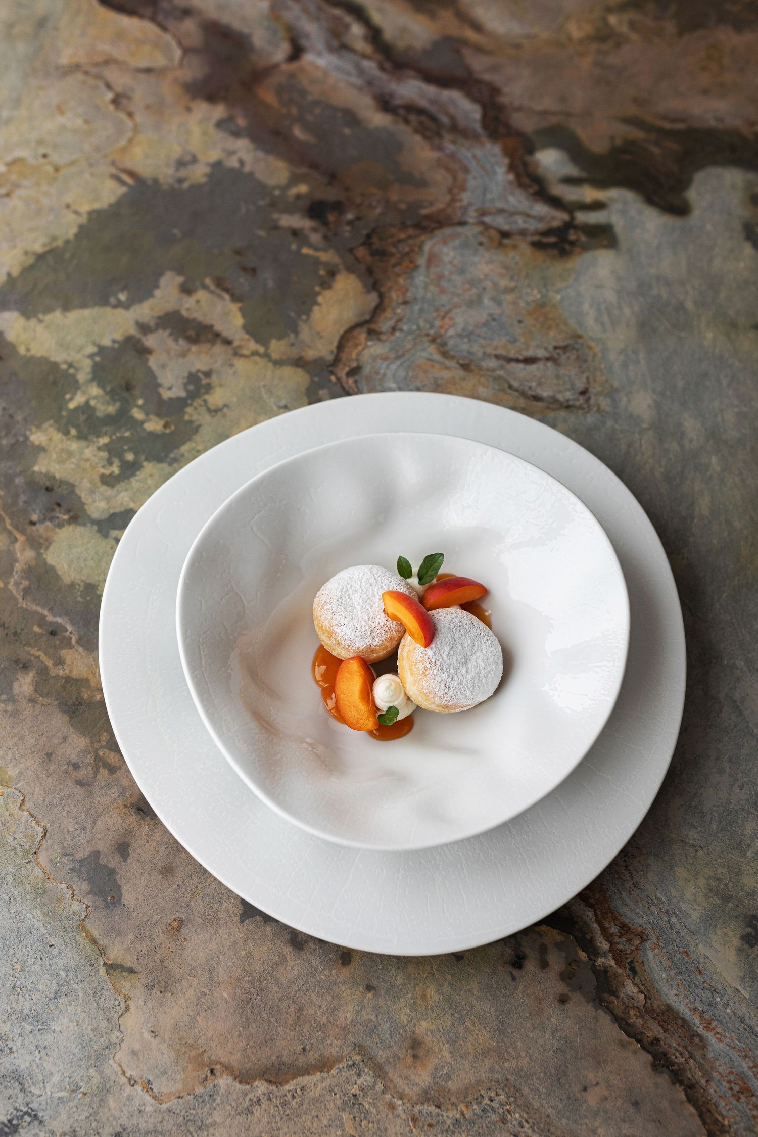 A porcelain plate with a delicate crackle glaze design,showcasing the intricate texture and pattern of the digital print