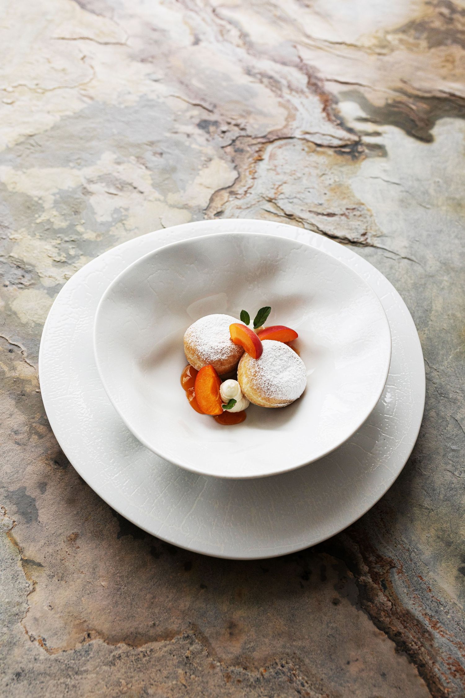 A porcelain plate with a delicate crackle glaze design,showcasing the intricate texture and pattern of the digital print