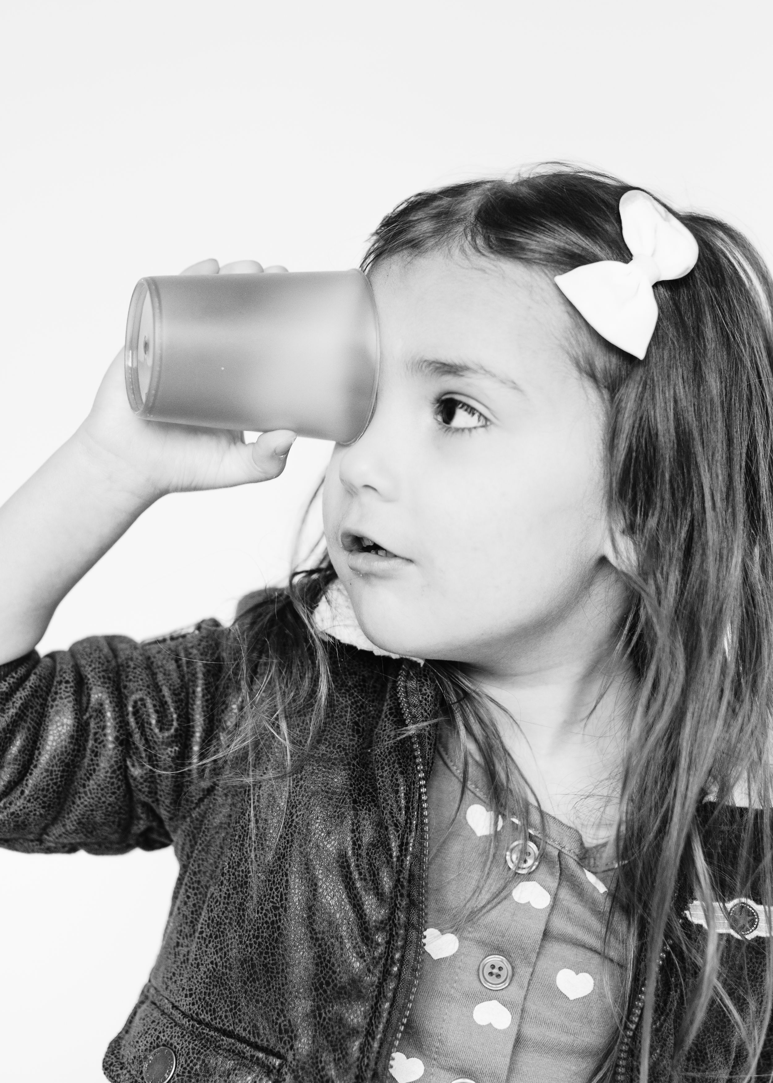 Fun, playful, kids black and white photos - Flint Michigan children's photographer