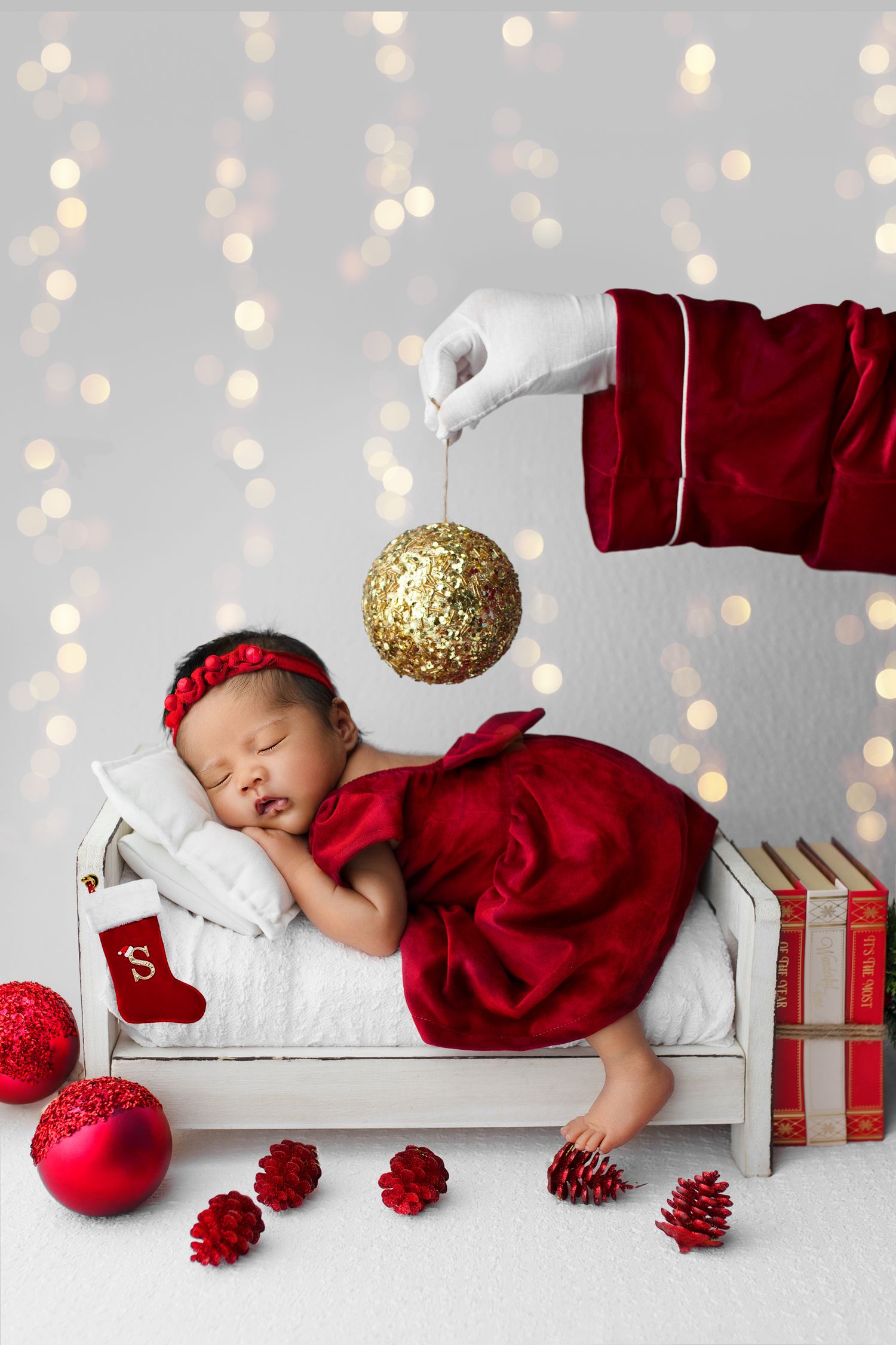 best newborn christmas photography - ipswich 2025, brisbane christmas photography newborn baby