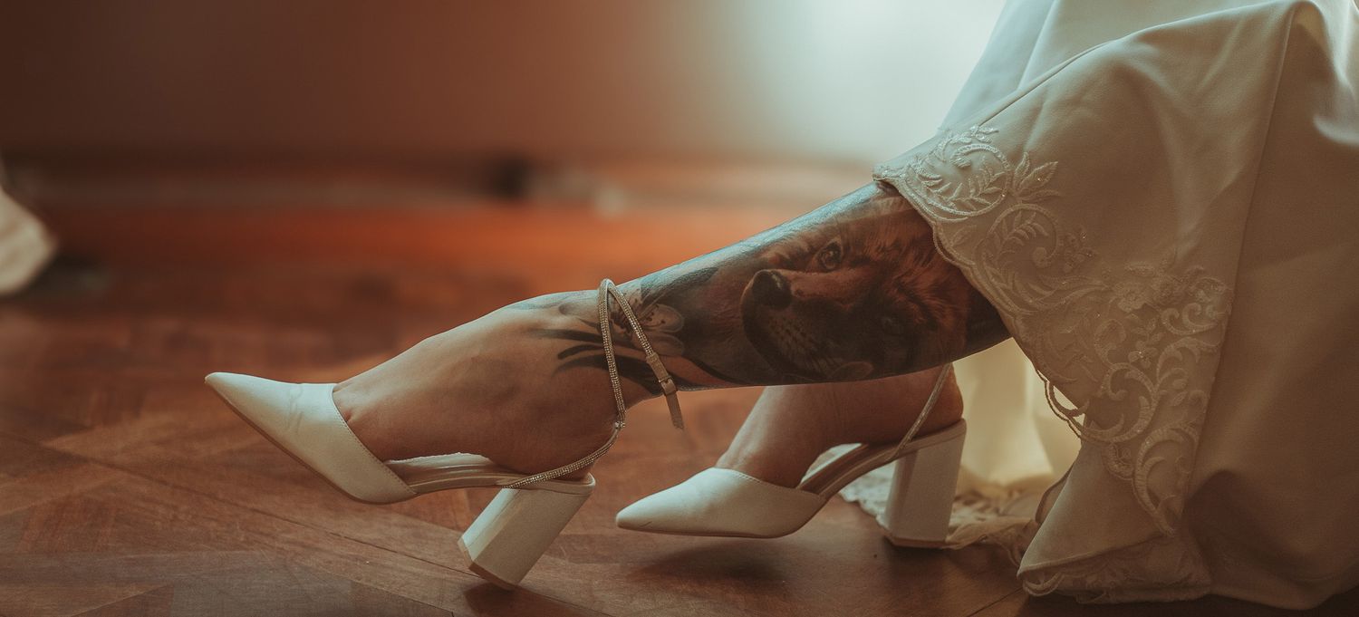 Wedding shoes detail