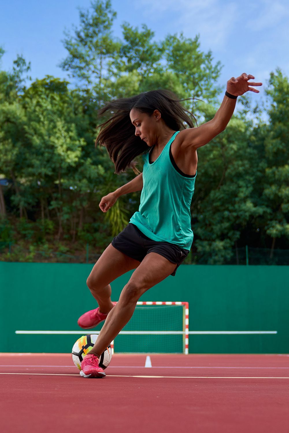 Alex Scott caught dynamically controlling the ball