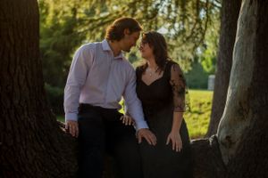 Engagement of young man and woman