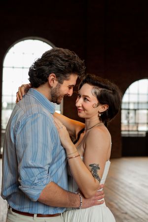 Young couple looking in love photography in Richmond, Virginia