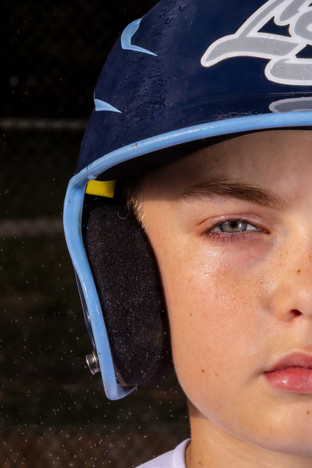 baseball player close up portrait suzi gibson photography dramatic sportraits sport portraits senior baseball maryland dmv smoke fog