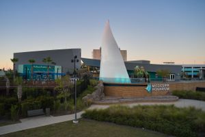 Drone photo of the Mississippi Aquarium in Gulfport, MS by Cincinnati drone photographer Studio 66