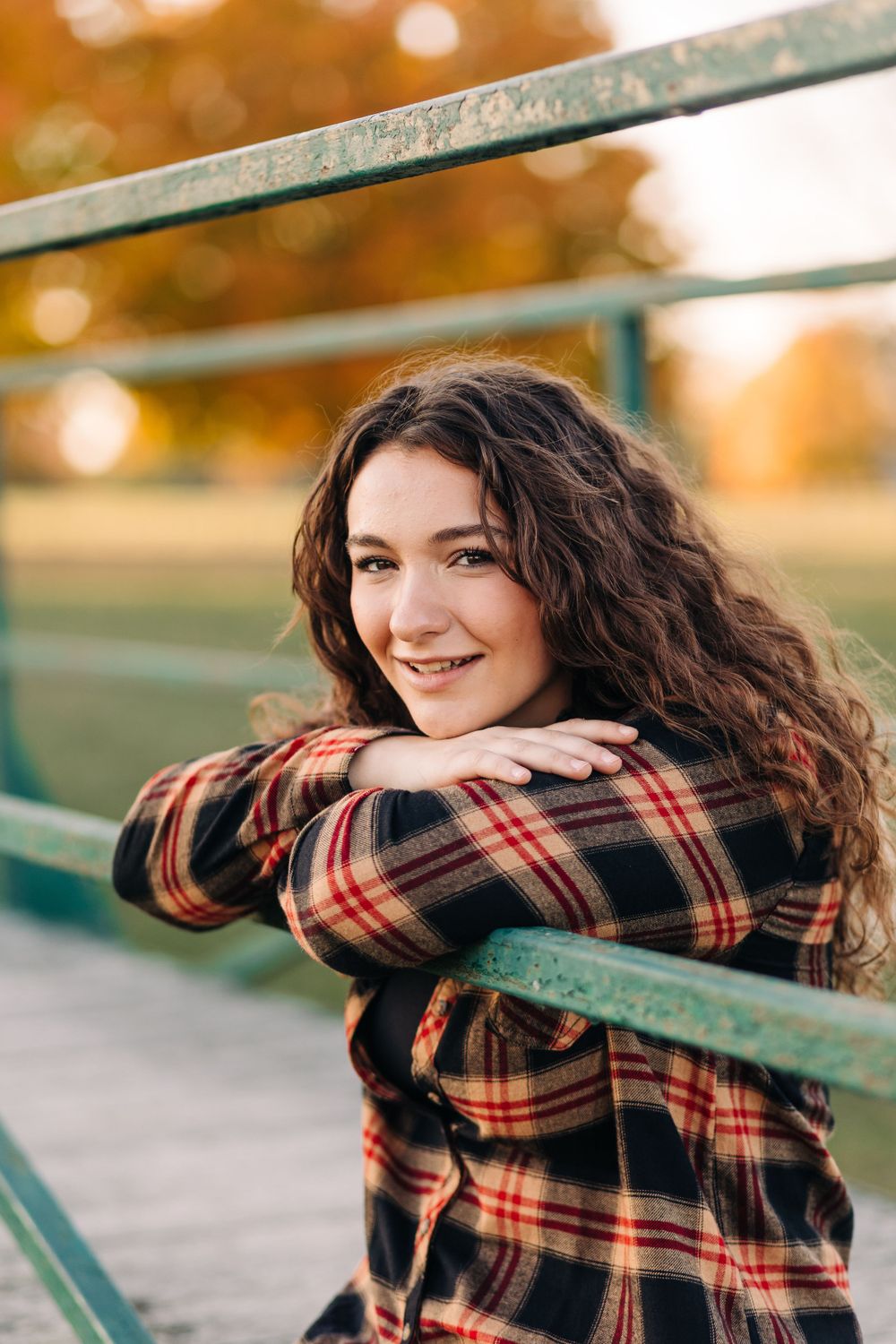 Fall Senior Session in Imlay City Michigan. Natural light portrait photography during golden hour.