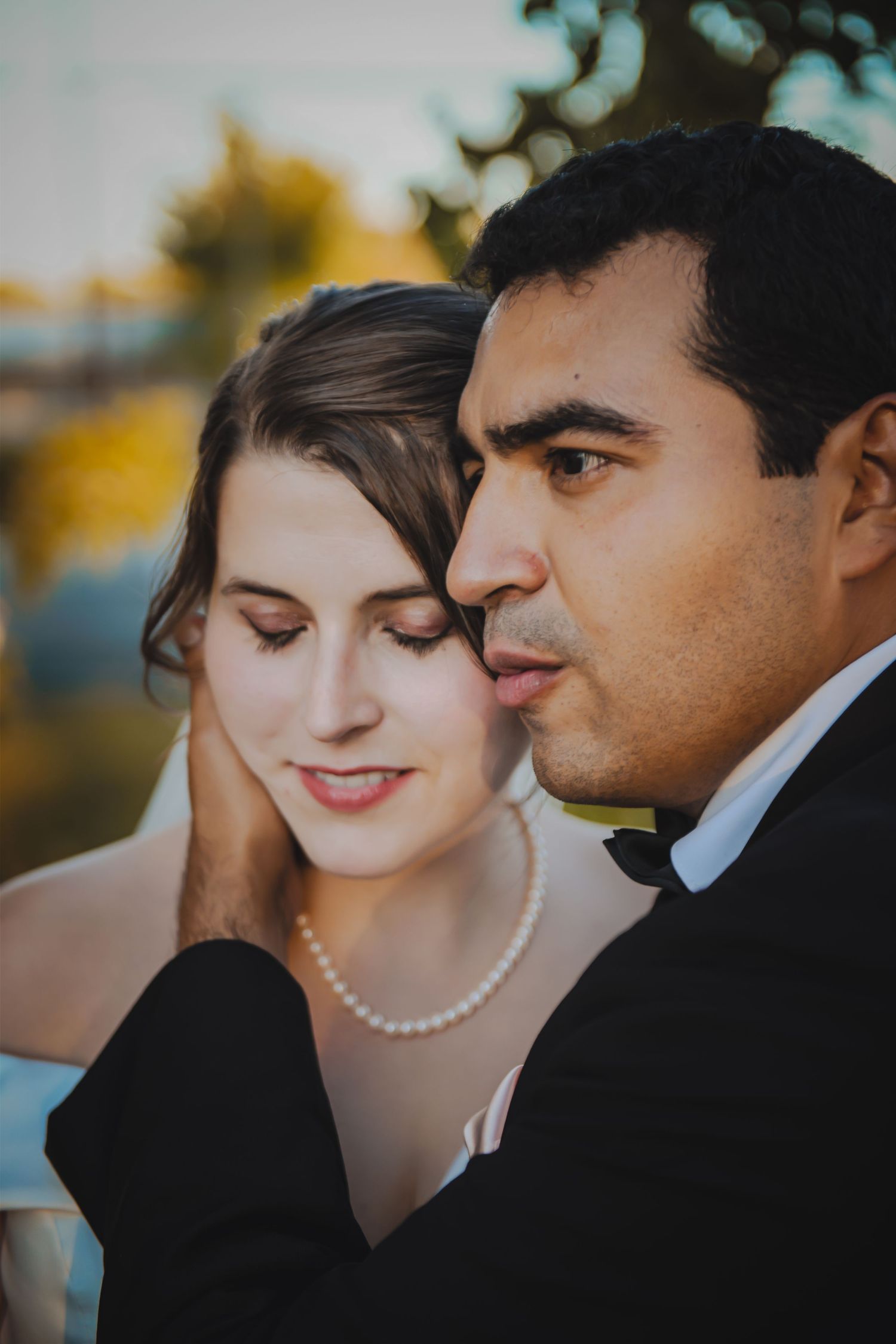 Dramatic Bride and Groom Wedding Couple