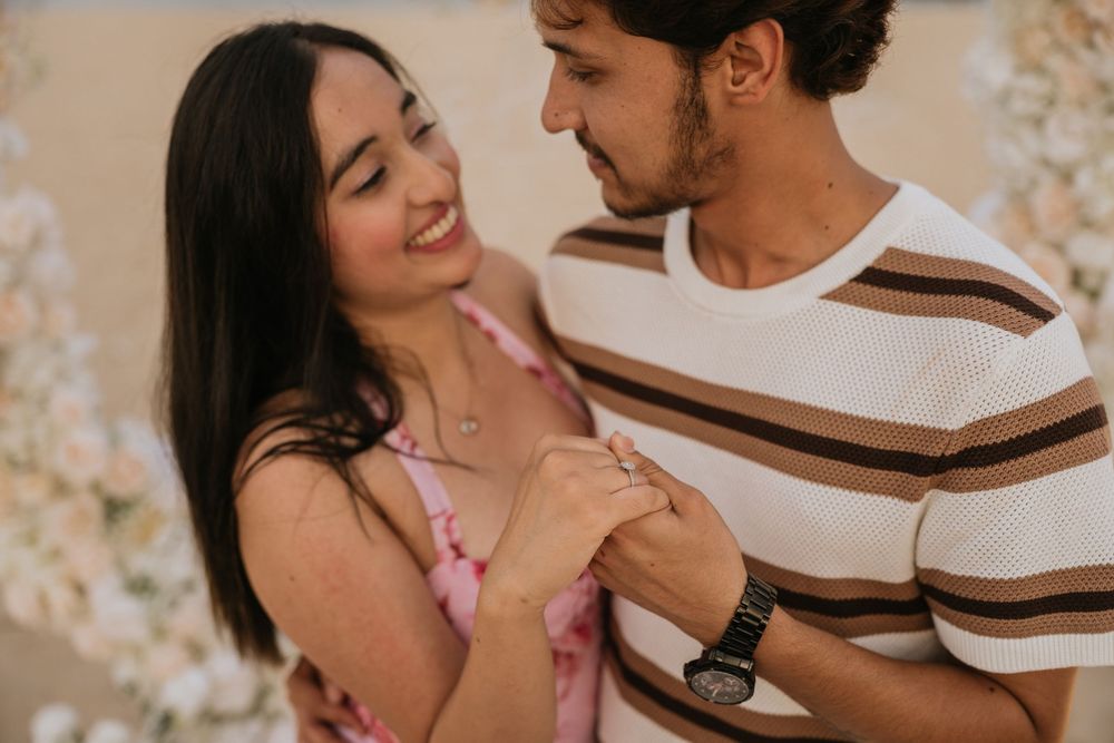 Luxury proposal photography experience at Mengiat Beach.