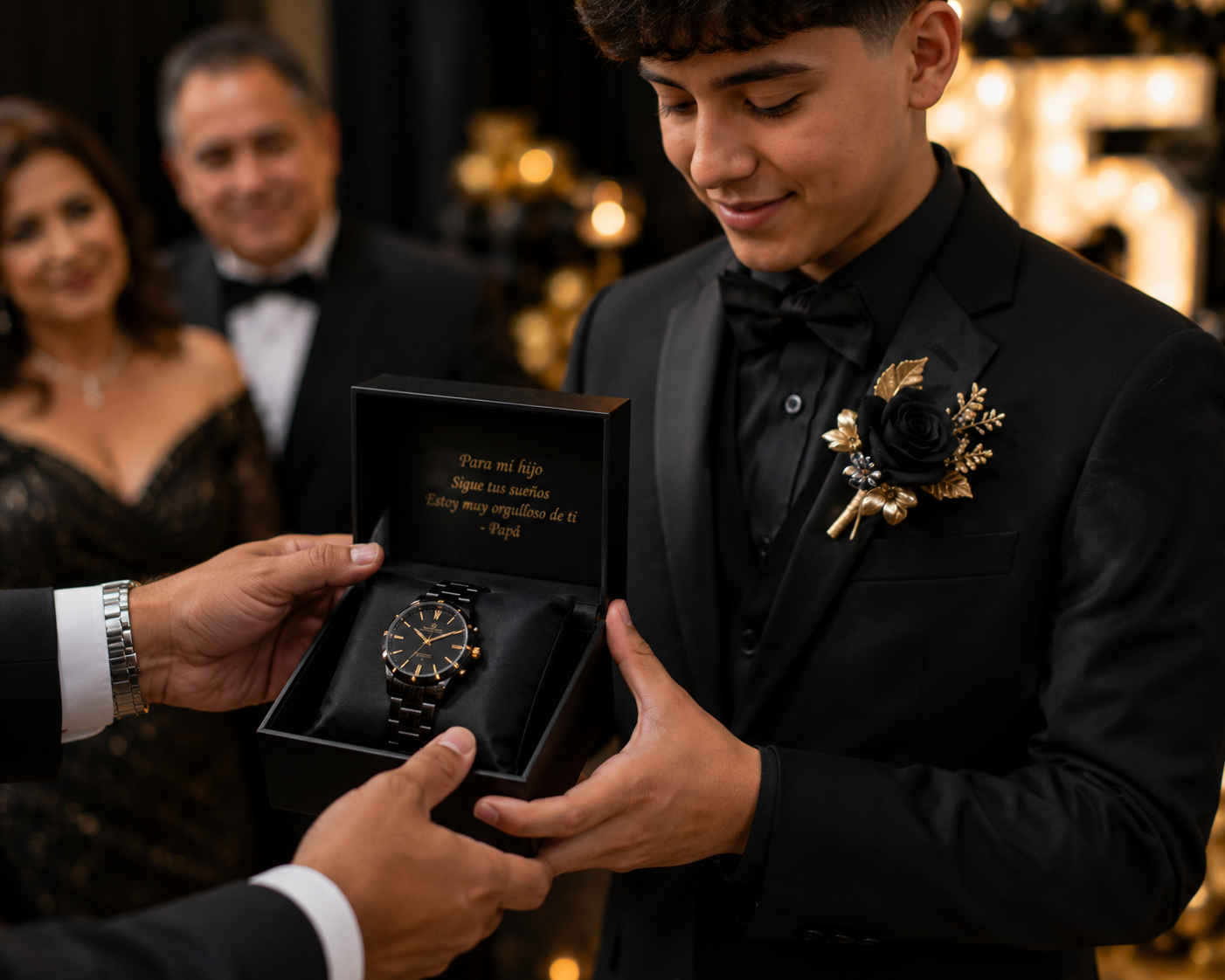 Quinceañero traditions for boys turning 15 with formal attire, meaningful family moments and professional Dallas Fort Worth photography