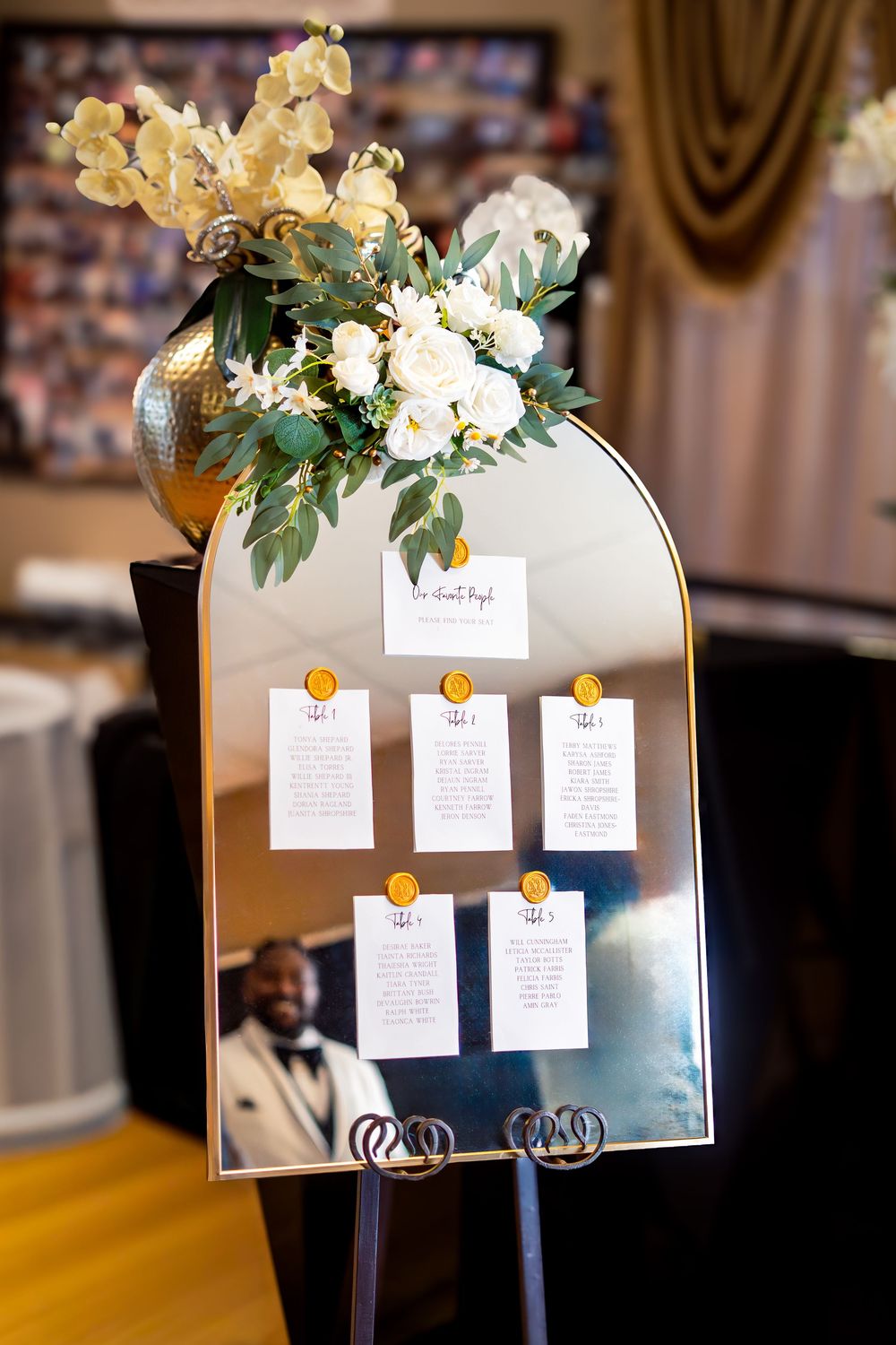 Viva Ballroom wedding venue in Palm Coast, Florida. Indoor wedding ceremony photography.