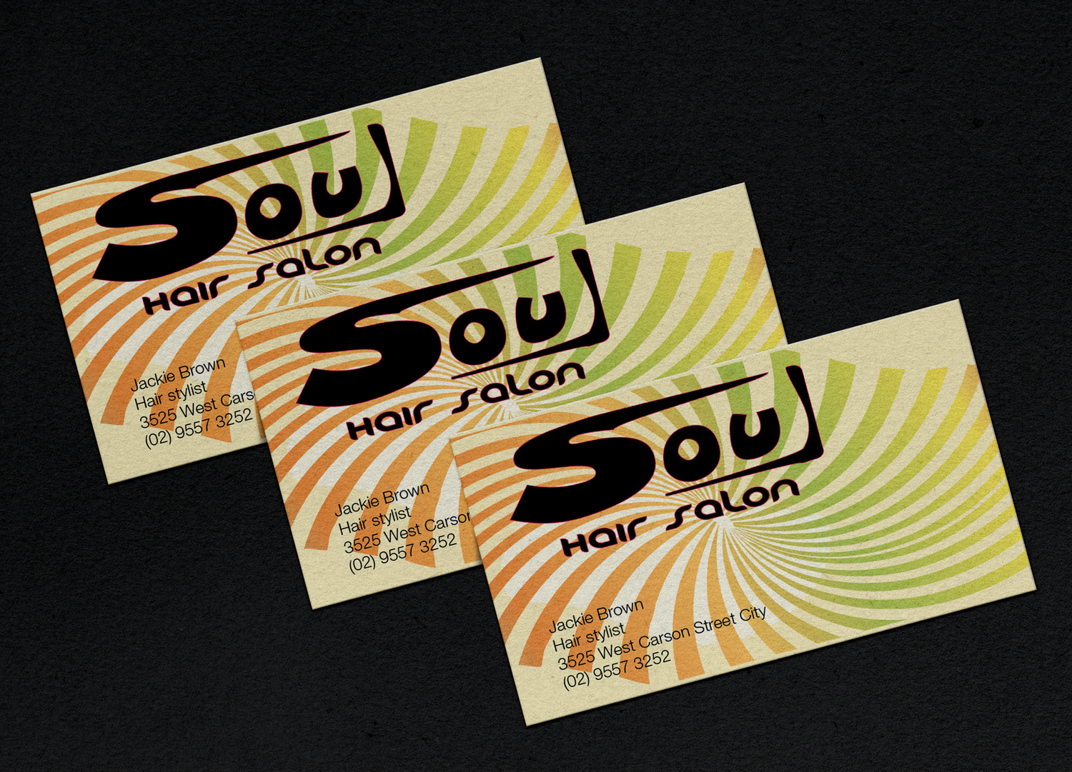 Hair Salon Business card Mock up
