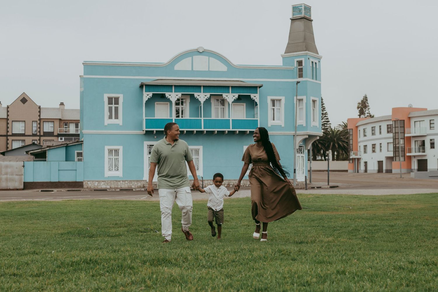 Destination photoshoots for families, couples and solo travelers in the Swakopmund Town