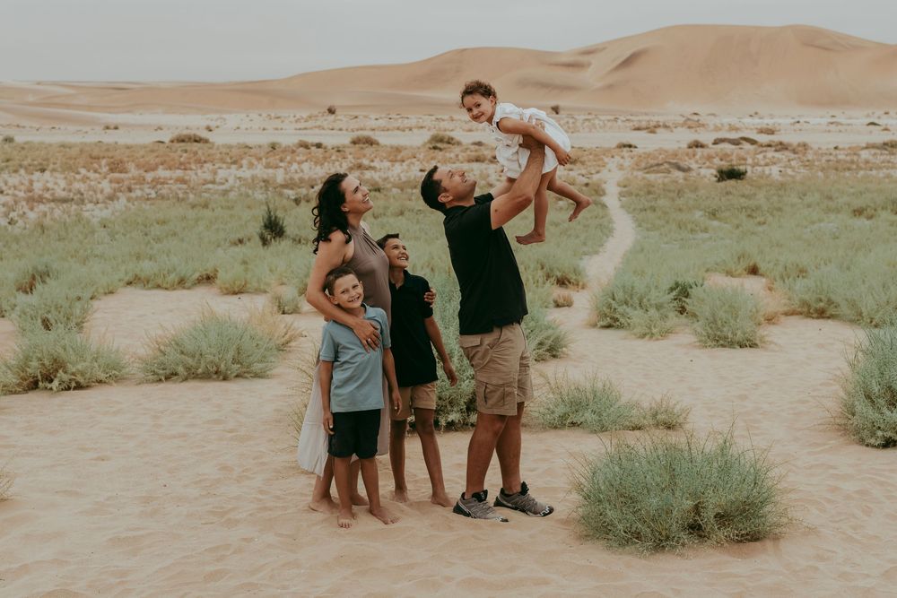 Destination photoshoots, engagements, family photoshoots, in the Dunes near Swakopmund, Namibia. For travelers.