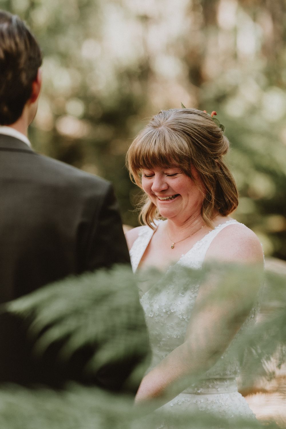 an intimate Forest ceremony in Tasmania during an adventure elopement on Hartz Mountain, captured by wedding photographer Joss Jensen