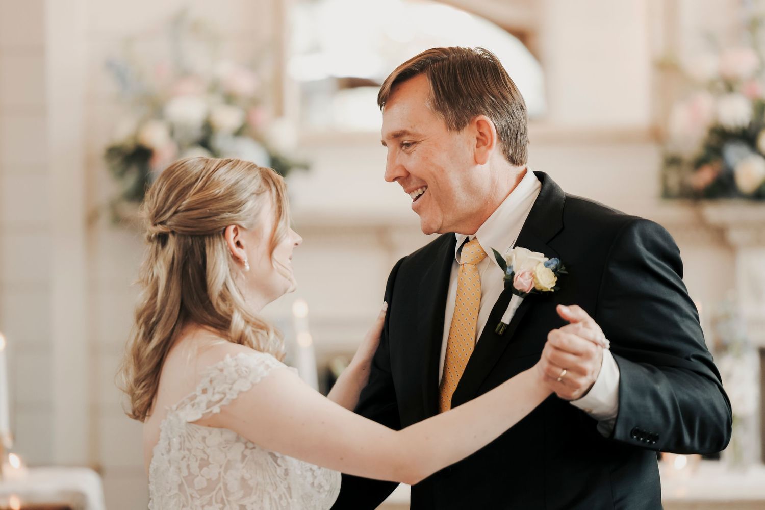 Sweet family dance moment during a North Texas wedding reception