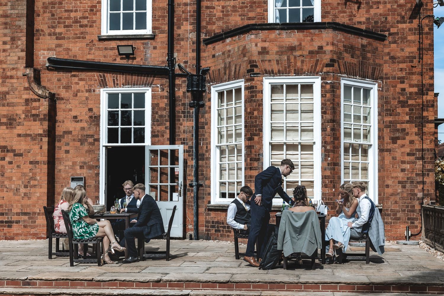 Drinks reception hour at Kelham House with natural guest moments
