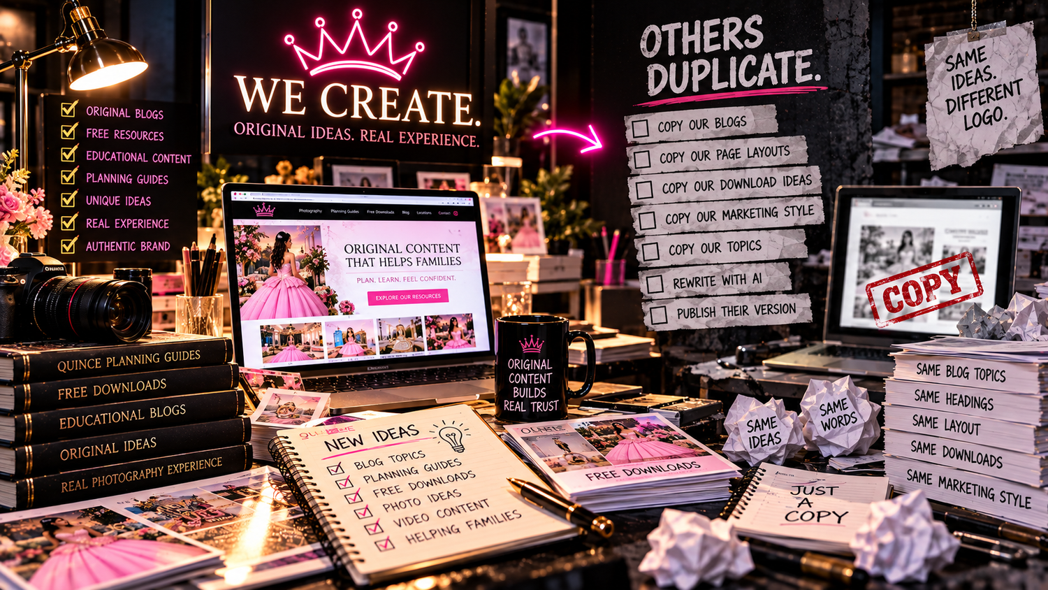 Google Search Profile invite milestone represents Fotolilly Photography's original quinceanera education and original brand's presence.