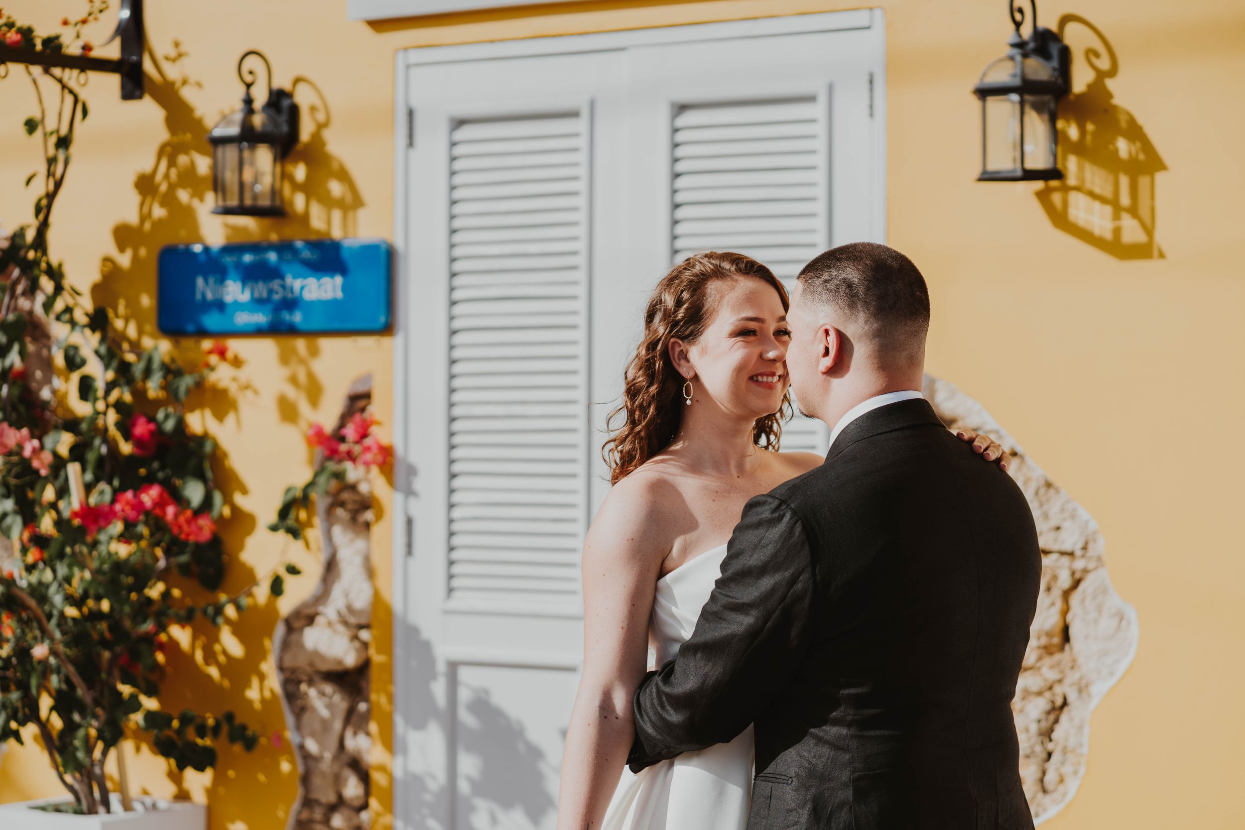 Natural wedding photography moment captured during an Aruba ceremony