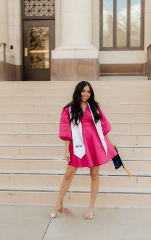 Girl Happy to Graduate in Utah at BYU and is a graduate