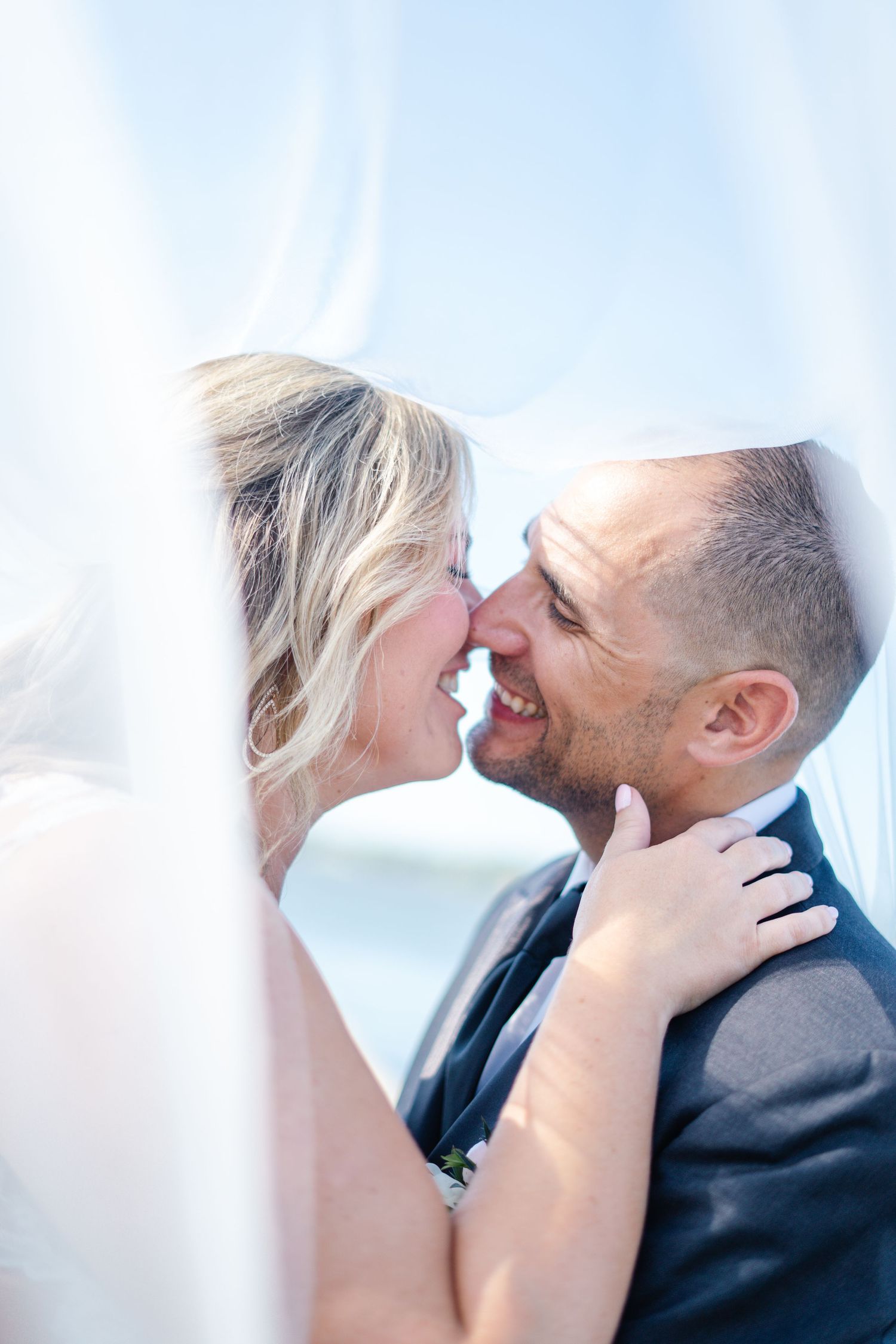 A couple on their wedding day