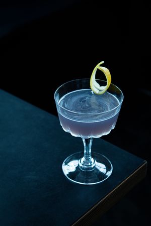 Black Orchid cocktail with citrus twist at Yardbird Spokane, captured for Spokane Cocktail Week 2026 food and bev photography spokane