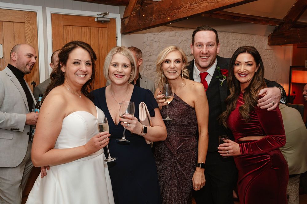 Priston Mill wedding photography Bath Somerset candid of guests