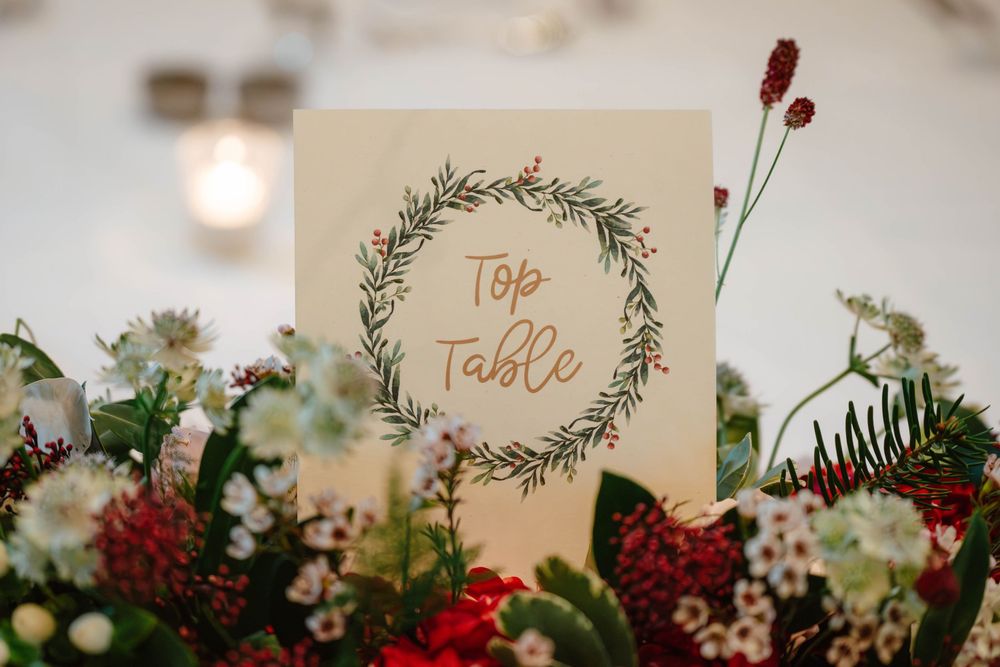 Priston Mill wedding photography Bath Somerset top table sign