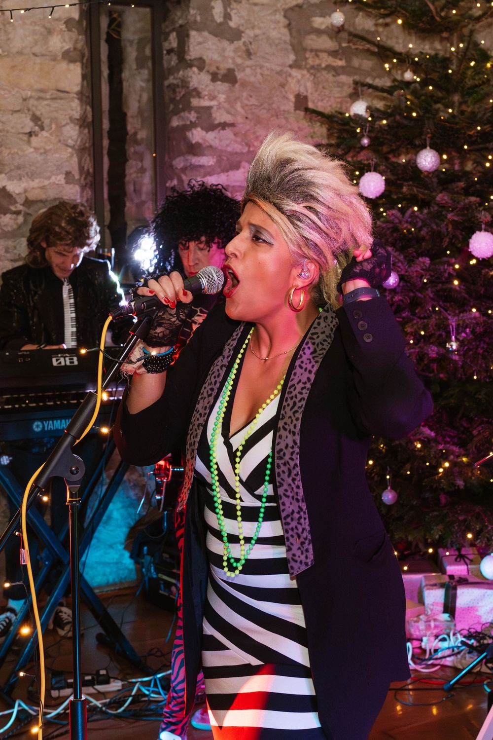 Priston Mill wedding photography Bath Somerset lead singer band