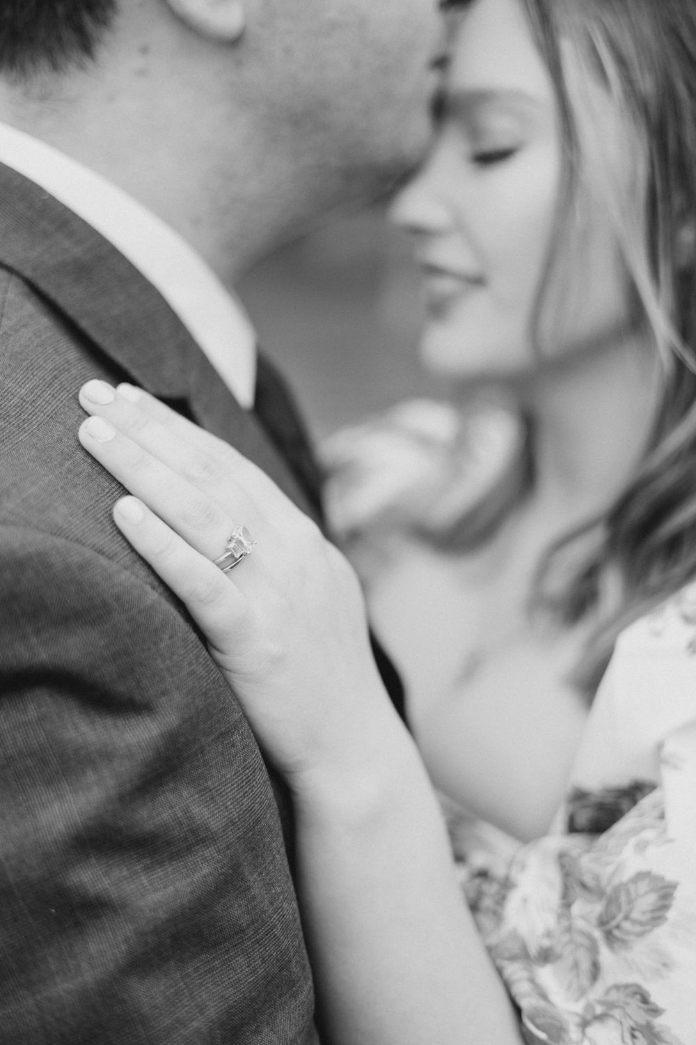 Beautiful couple posing for engagement session