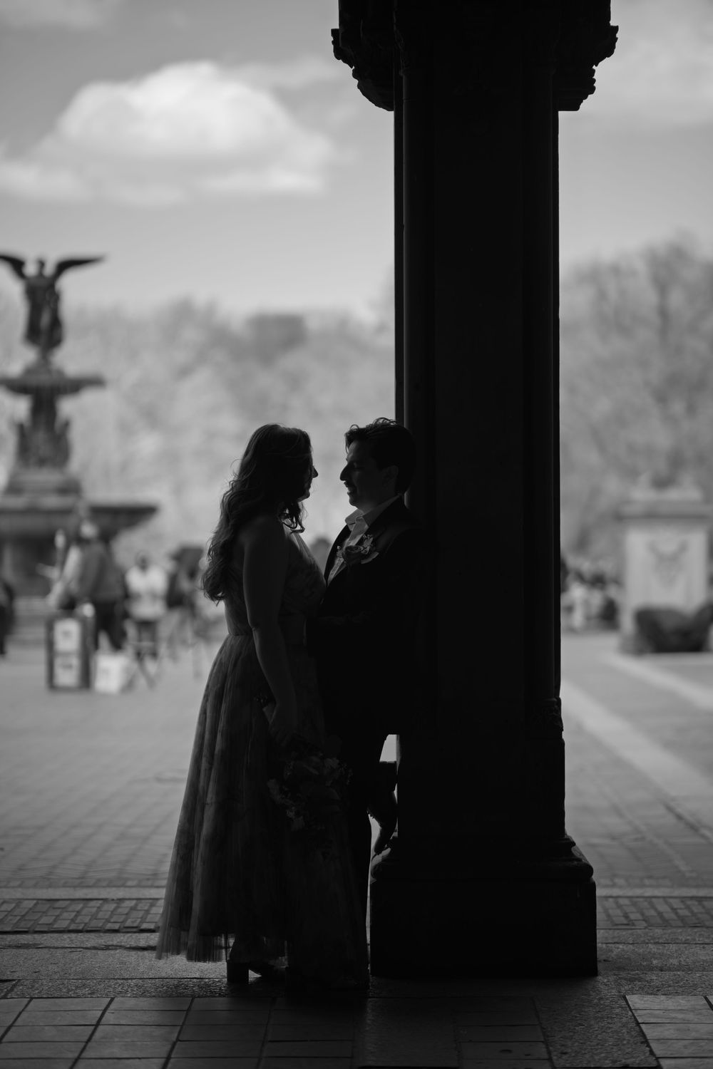 just married photoshoot at central park