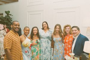 Guest at Wilmington NC Wedding - Wedding cocktail hour at the LGBTQ+ Wedding, the Elia in downtown Wilmington NC - Wedding Photographer
