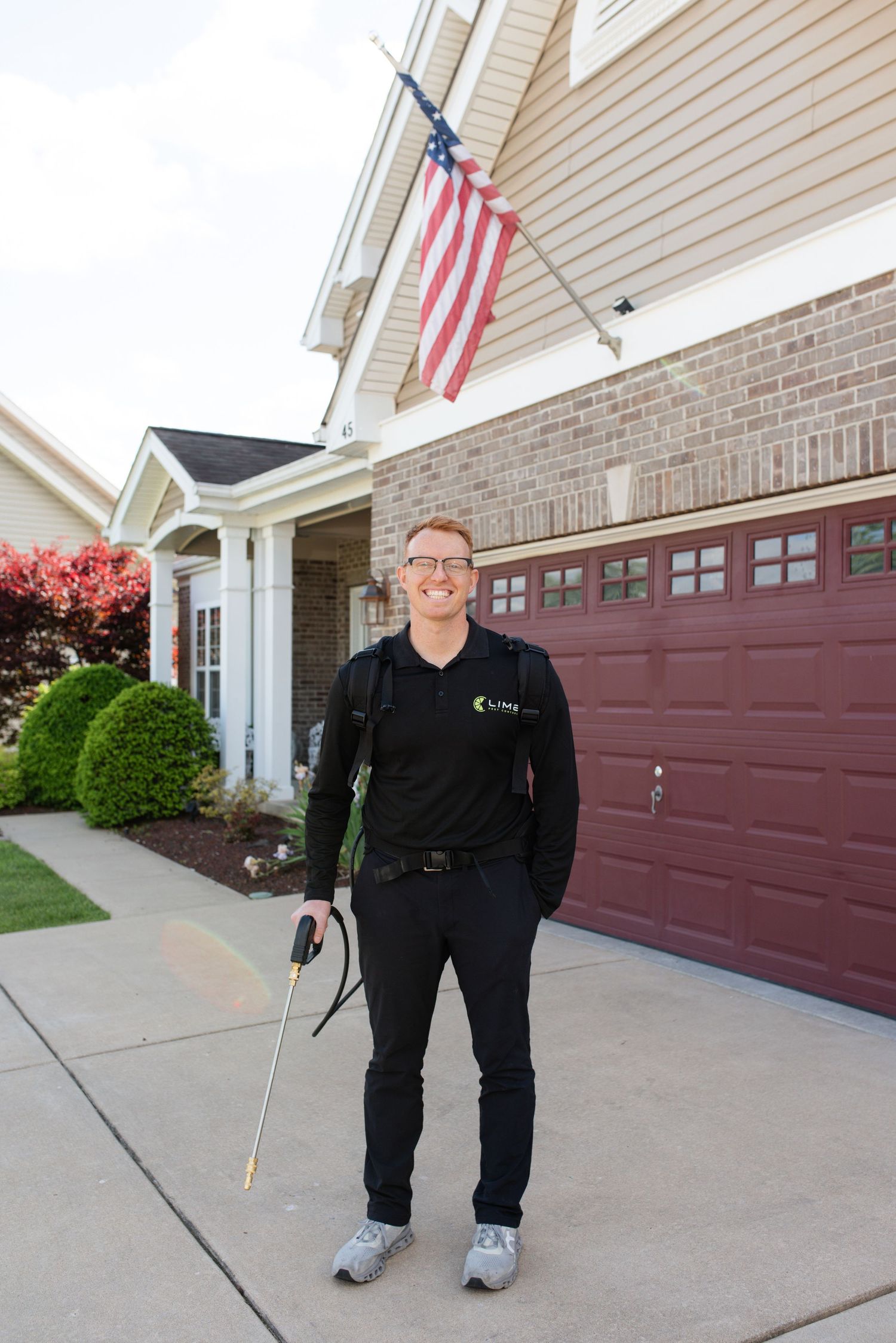 O'Fallon business brand photography of a pest control technician