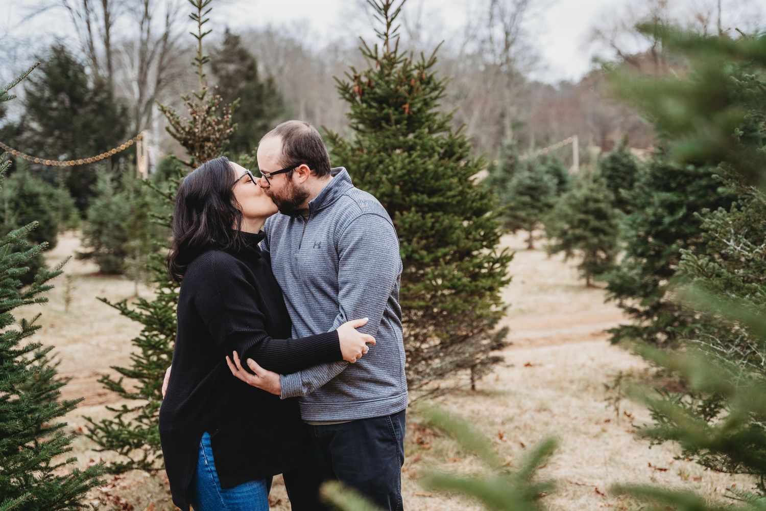 engagement session couple with nice outfits on