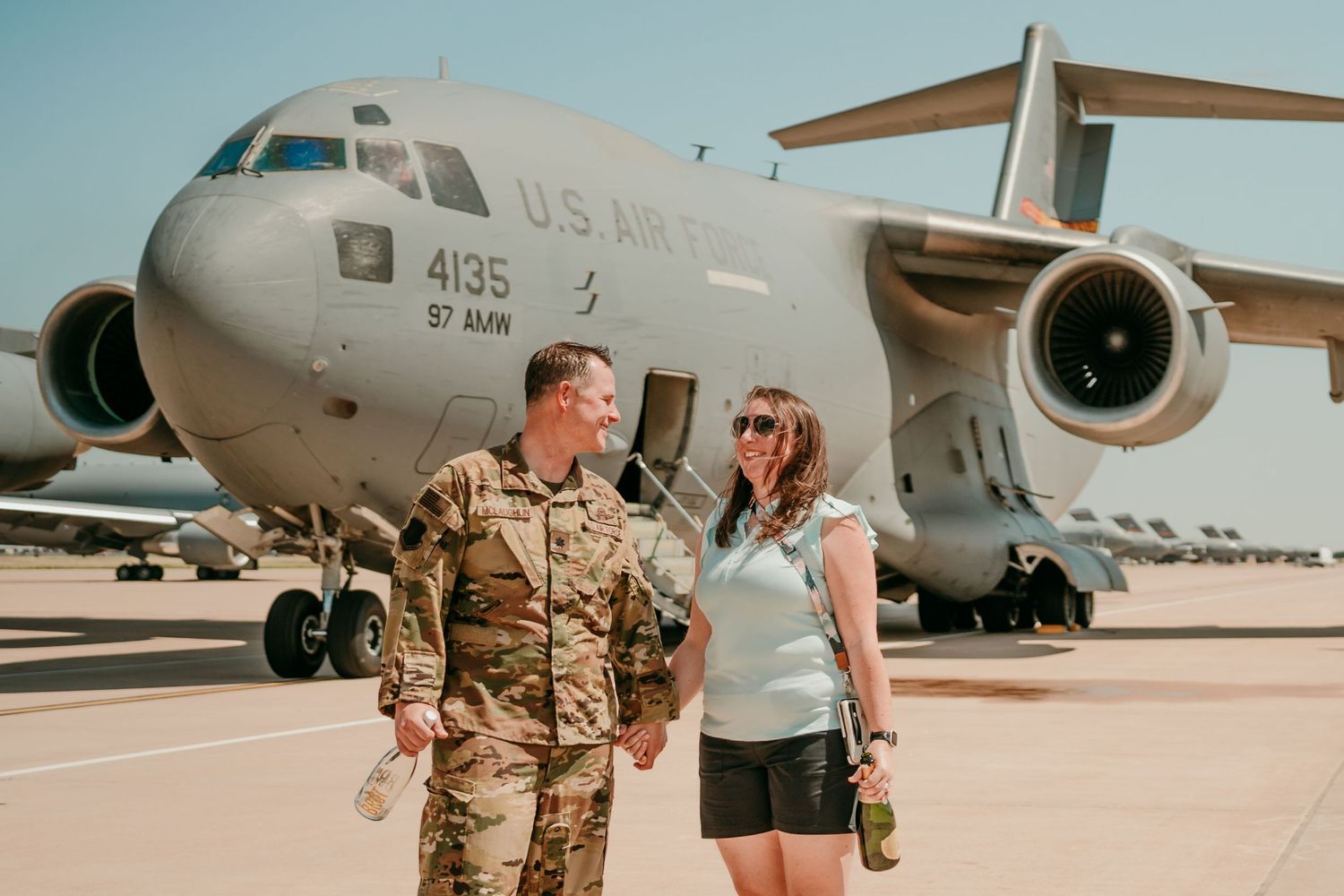 Mia Corazon Photography Lt Col Patrick Michelle McLaughlin Fini Flight Altus Air Force Base AFB Oklahoma OK Session Family Photoshoot KC-135
