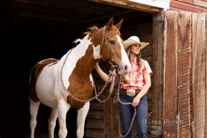 Horse and Teen Barn Photo