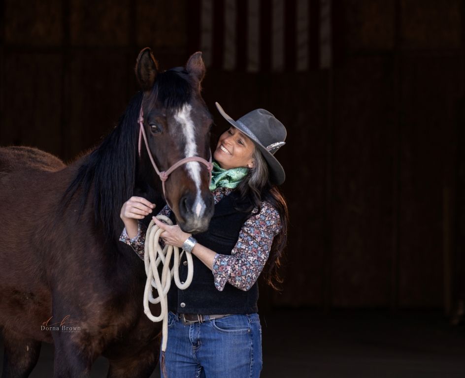 Cowgirl Owner and Horse