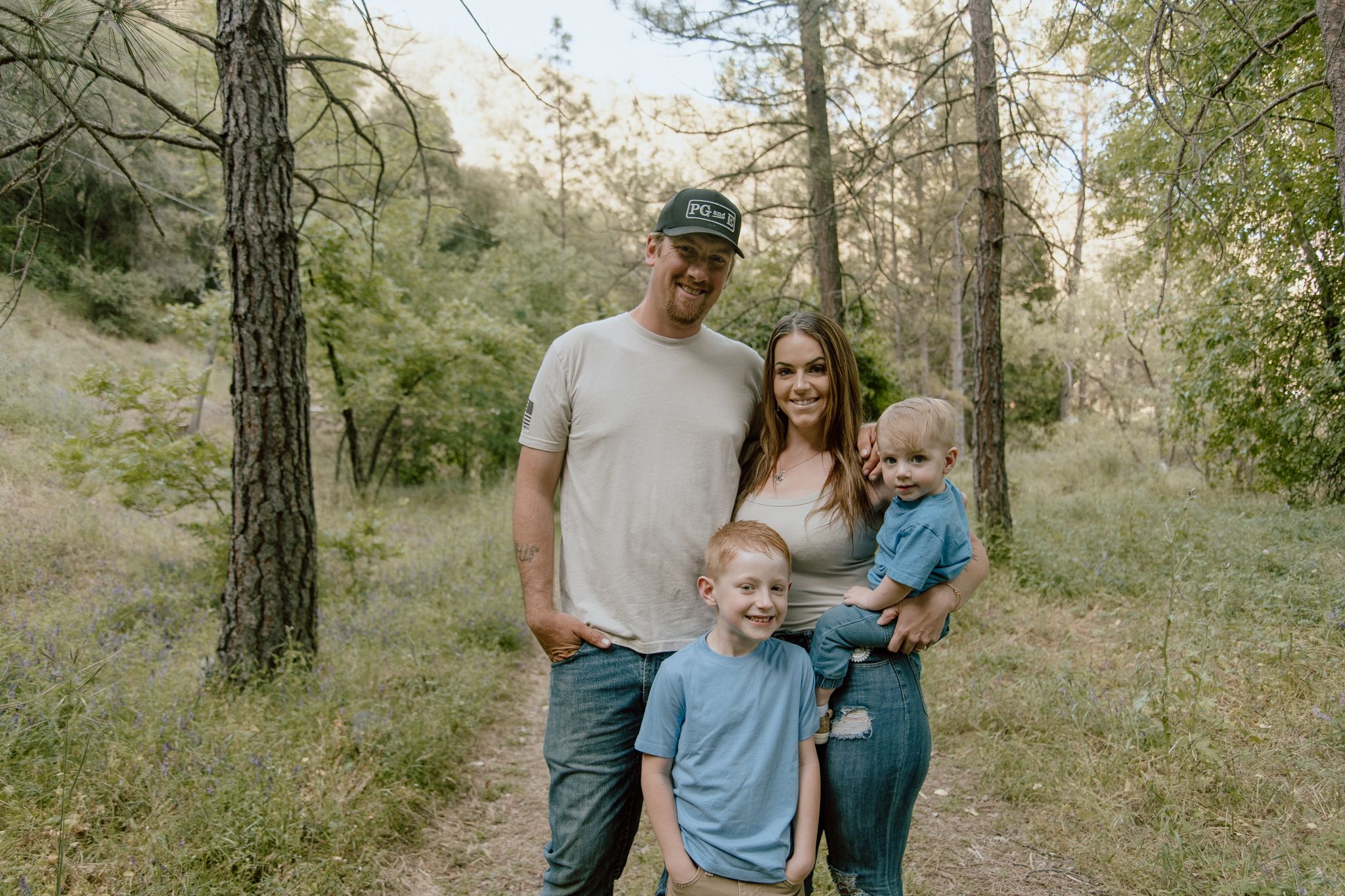 family photos in the mountains