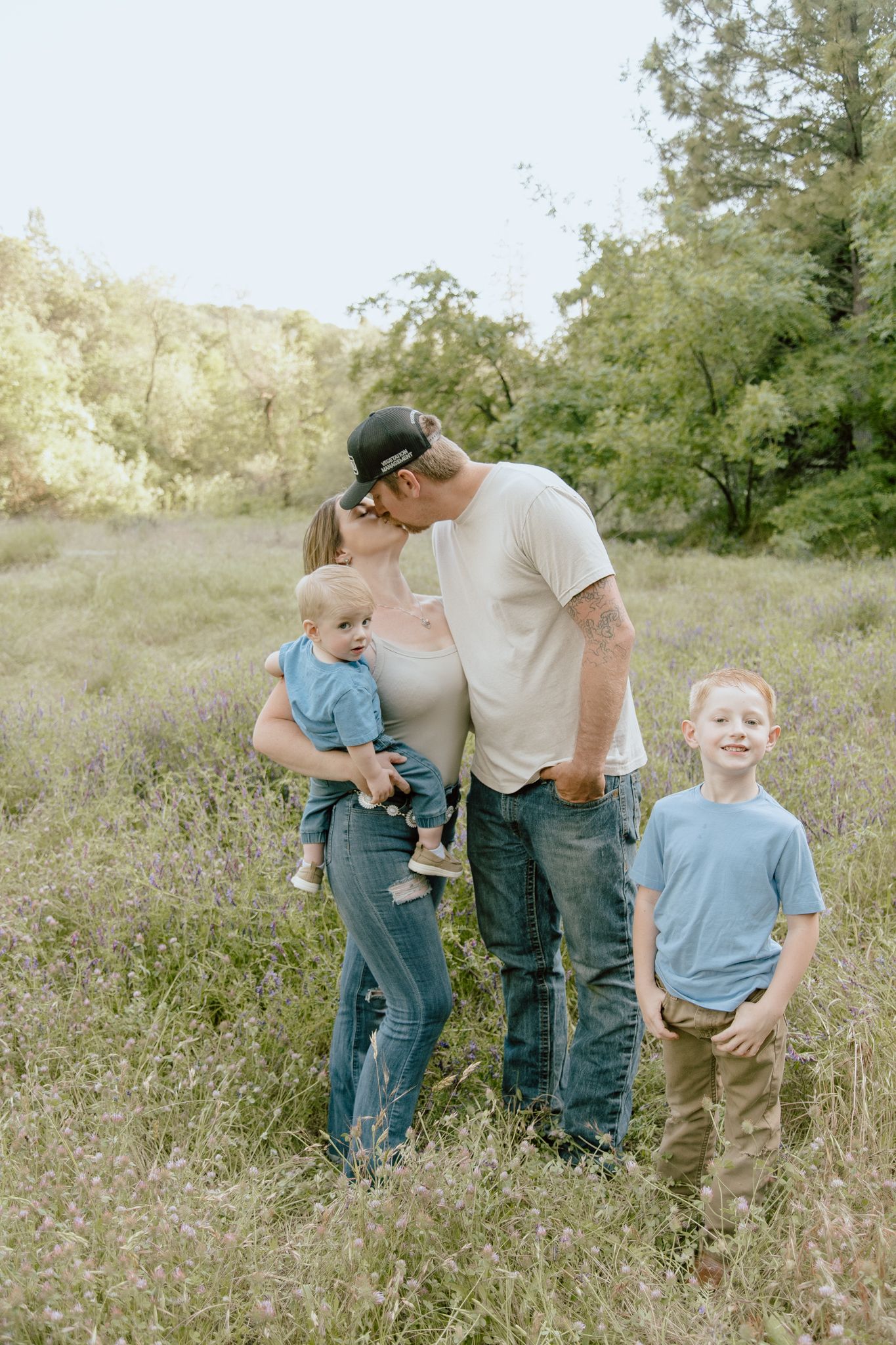 family photos in the mountains